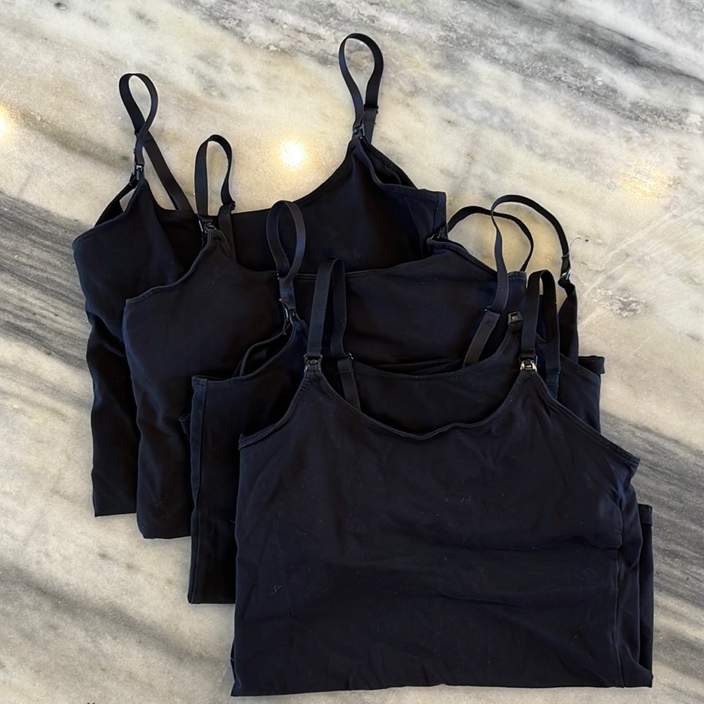 H&M Mama nursing maternity camisole black cotton